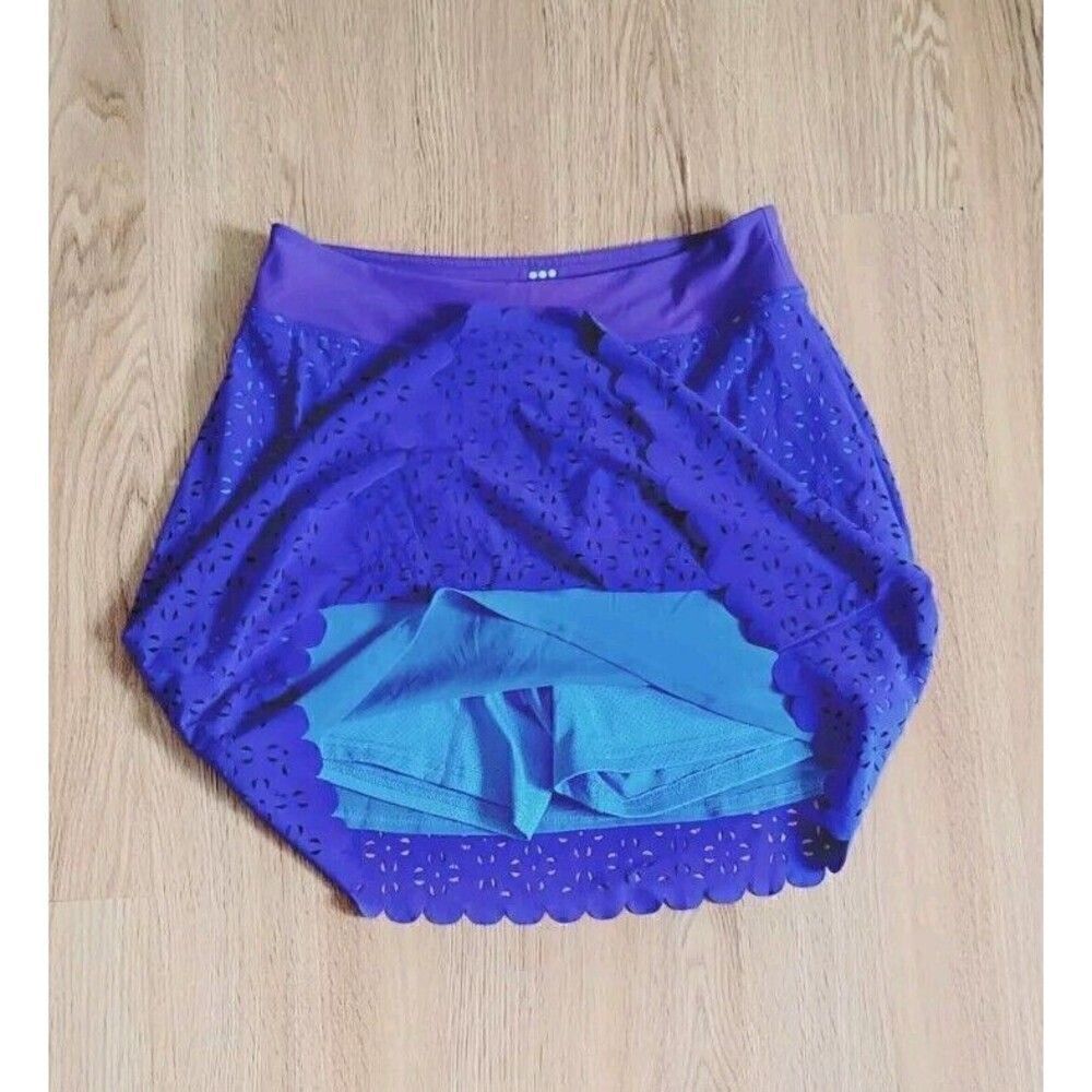 Title Nine Nimblene Golf Tennis Skirt Skort 4.5" Shorts Purple Size Small